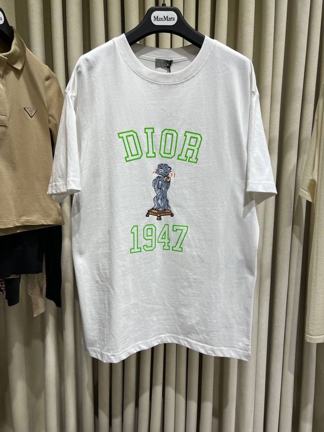 新品#Dio*动物印花logo字母 恤 定染定色. 欧代订单 Size S-M-L Code 24030405